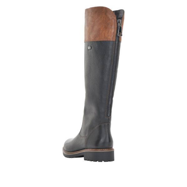 Remonte Leather Women's' Tall Boots| R6581 Tall Boots - Black Combination | Free Delivery