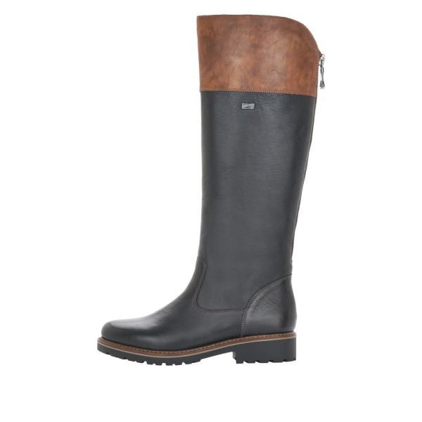 Remonte Leather Women's' Tall Boots| R6581 Tall Boots - Black Combination | Free Delivery