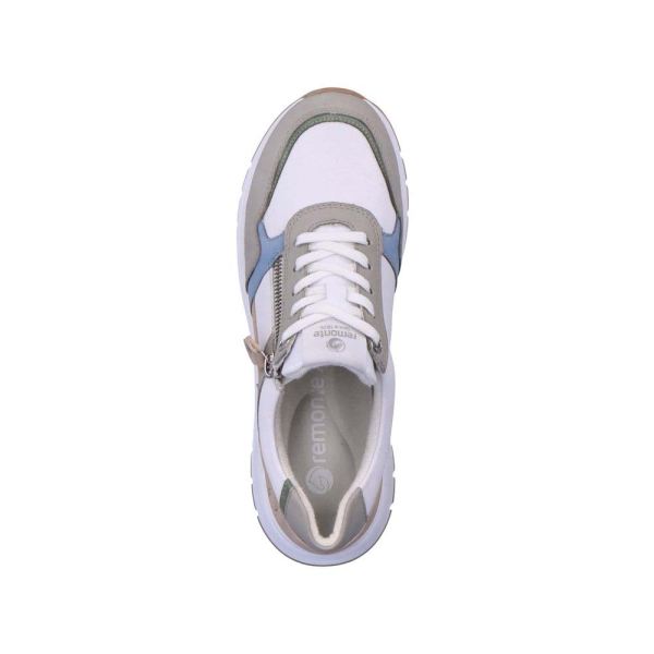 Remonte Women's shoes | Style D0G02 Casual Lace-up with zip - White Combination | Free Delivery