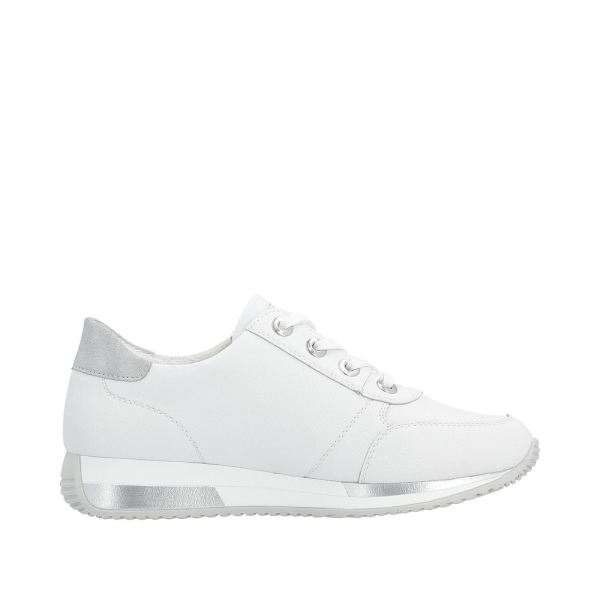 Remonte Women's shoes | Style D0H11 Athletic Lace-up with zip - White | Free Delivery