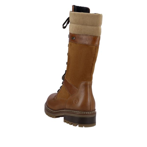 Remonte Leather Women's' Tall Boots| D0B76-24 Tall BootsFiber Grip - Brown Combination | Free Delivery