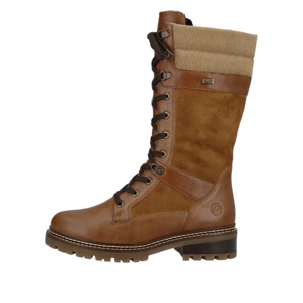 Remonte Leather Women's' Tall Boots| D0B76-24 Tall BootsFiber Grip - Brown Combination | Free Delivery