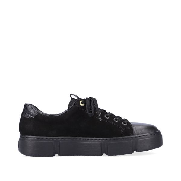 Rieker Women's shoes | Style N5932 Athletic Lace-up with zip - Black | Free Delivery