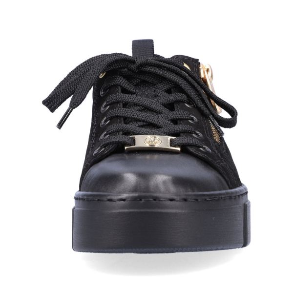 Rieker Women's shoes | Style N5932 Athletic Lace-up with zip - Black | Free Delivery