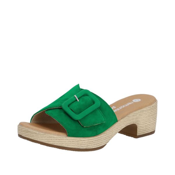 Remonte Women's sandals | Style D0N56 Dress Mule - Green | Free Delivery