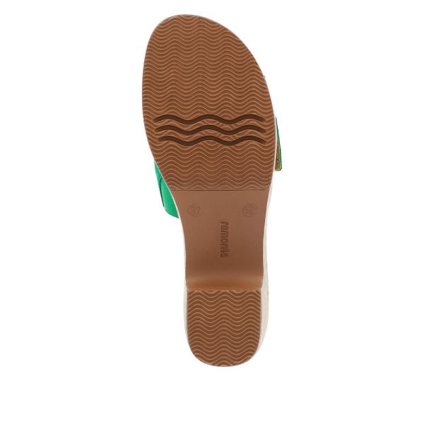 Remonte Women's sandals | Style D0N56 Dress Mule - Green | Free Delivery