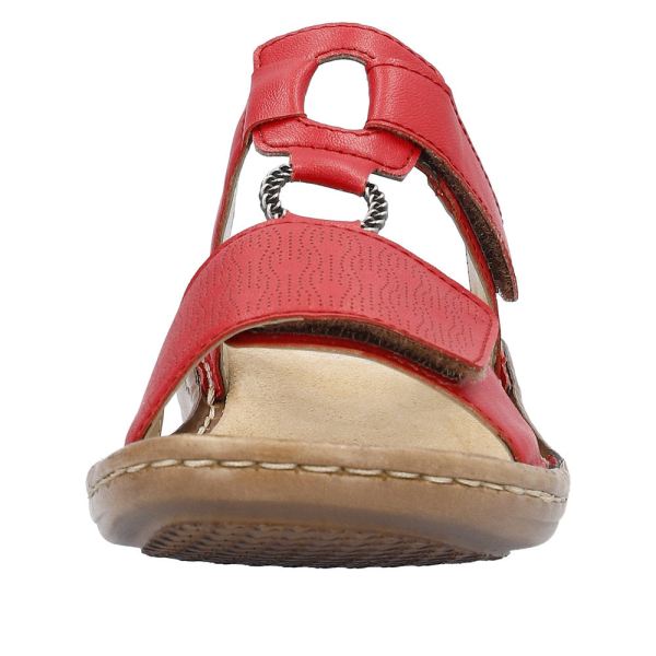 Rieker Women's sandals | Style 60885 Casual Mule - Red | Free Delivery