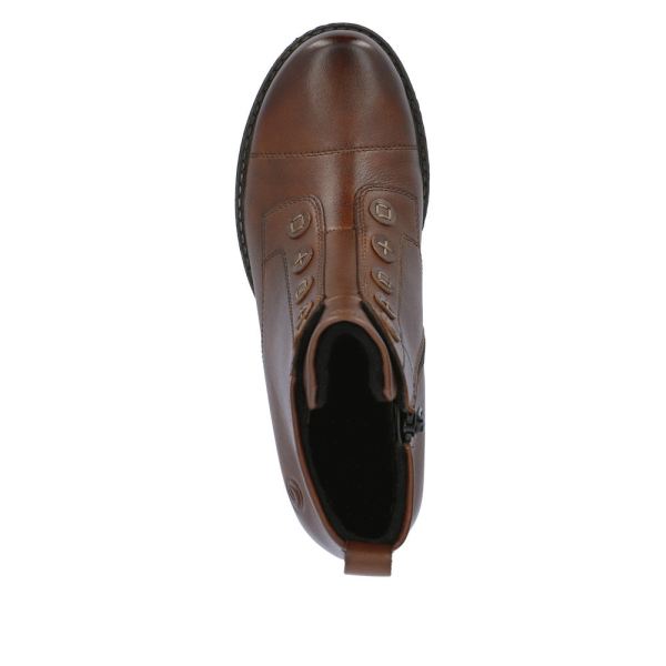 Remonte Leather Women's mid height boots| D4392 Mid-height Boots - Brown | Free Delivery