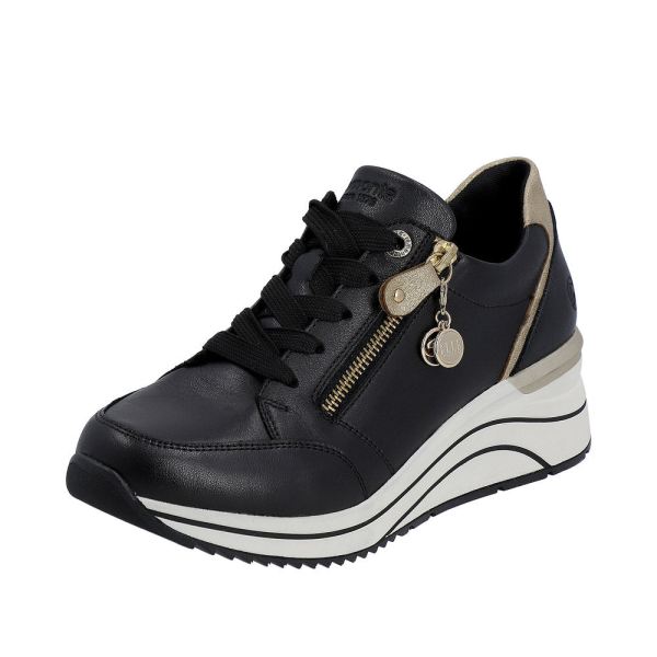 Remonte Leather Women's shoes| D0T03 - Black Combination | Free Delivery