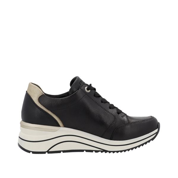 Remonte Leather Women's shoes| D0T03 - Black Combination | Free Delivery