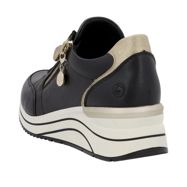 Remonte Leather Women's shoes| D0T03 - Black Combination | Free Delivery