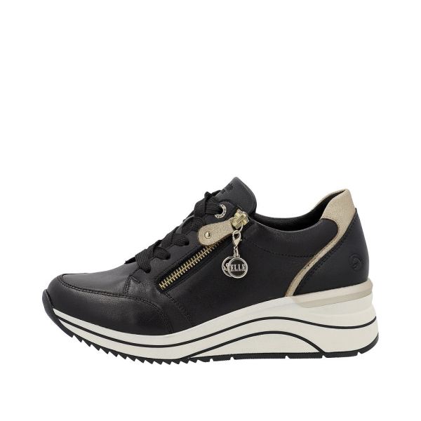 Remonte Leather Women's shoes| D0T03 - Black Combination | Free Delivery