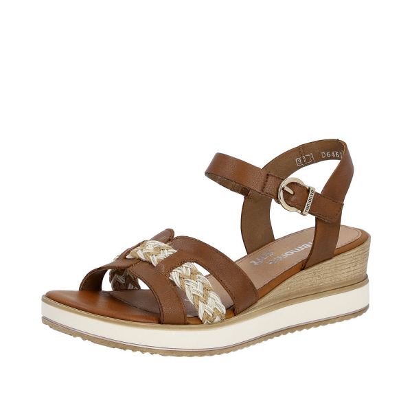 Remonte Women's sandals | Style D6461 Dress Sandal - Brown Combination | Free Delivery