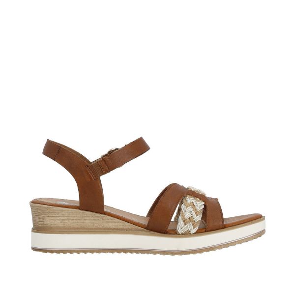 Remonte Women's sandals | Style D6461 Dress Sandal - Brown Combination | Free Delivery