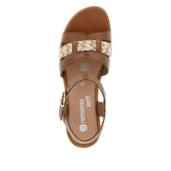 Remonte Women's sandals | Style D6461 Dress Sandal - Brown Combination | Free Delivery