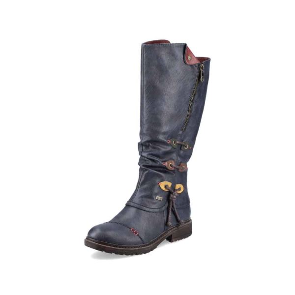 Rieker Synthetic leather Women's' Tall Boots| 94791 Tall Boots - Blue | Free Delivery