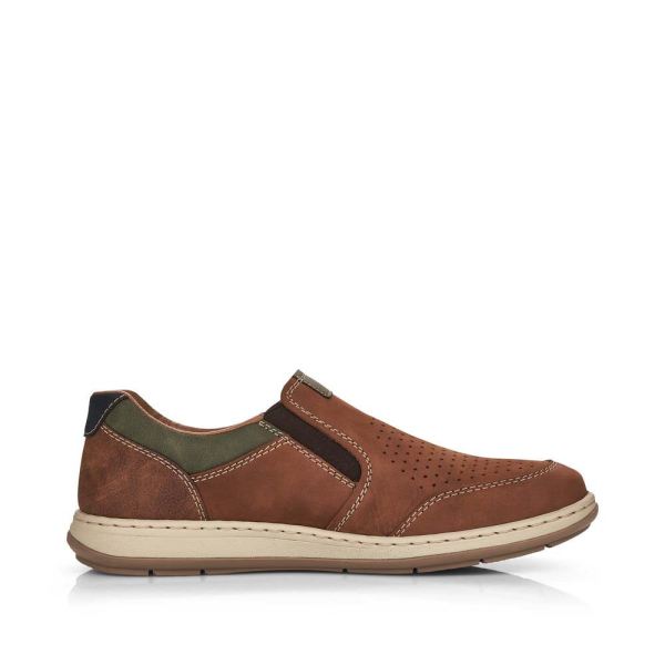 Rieker Men's shoes | Style 17371 Casual Slip-on - Brown | Free Delivery