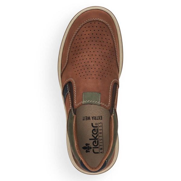 Rieker Men's shoes | Style 17371 Casual Slip-on - Brown | Free Delivery