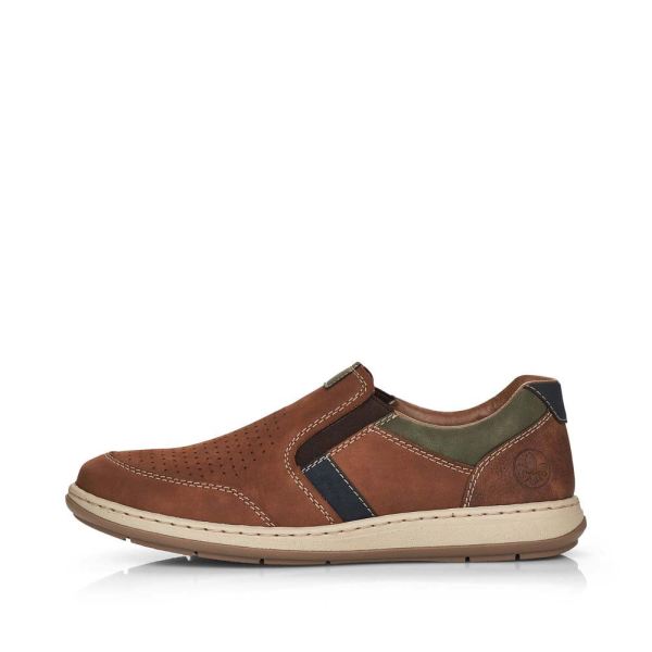 Rieker Men's shoes | Style 17371 Casual Slip-on - Brown | Free Delivery