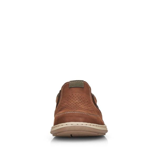 Rieker Men's shoes | Style 17371 Casual Slip-on - Brown | Free Delivery