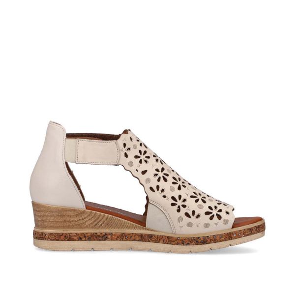 Remonte Women's sandals | Style D3056 Casual Sandal - Beige | Free Delivery
