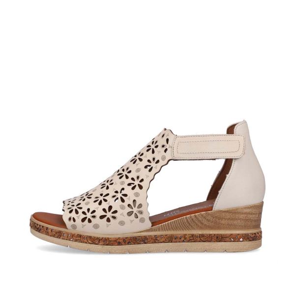 Remonte Women's sandals | Style D3056 Casual Sandal - Beige | Free Delivery