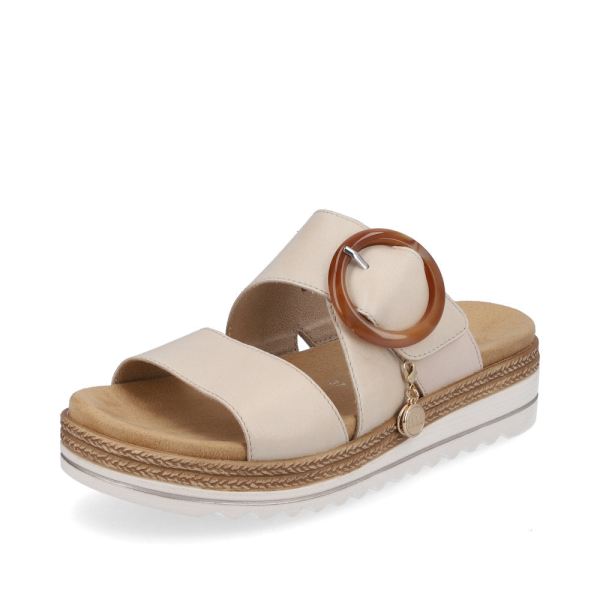 Remonte Women's sandals | Style D0Q51 Casual Mule - White Combination | Free Delivery