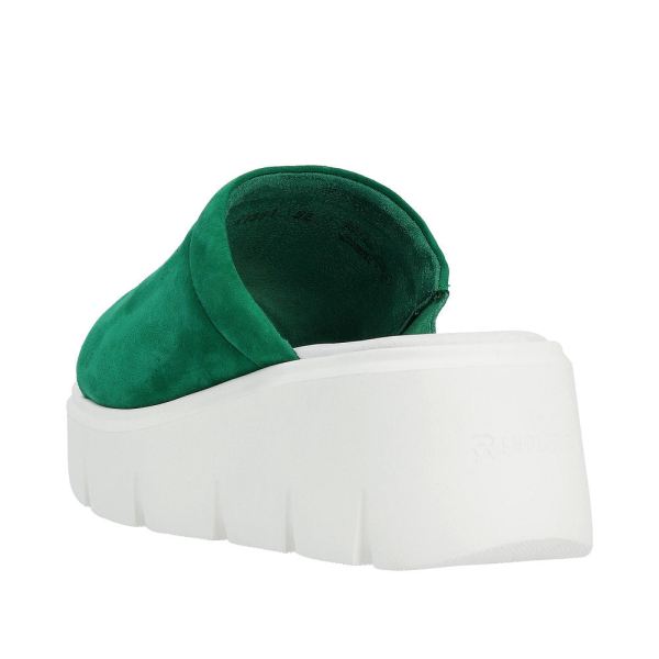 Rieker EVOLUTION Women's sandals | Style W1551 Casual Mule - Green | Free Delivery