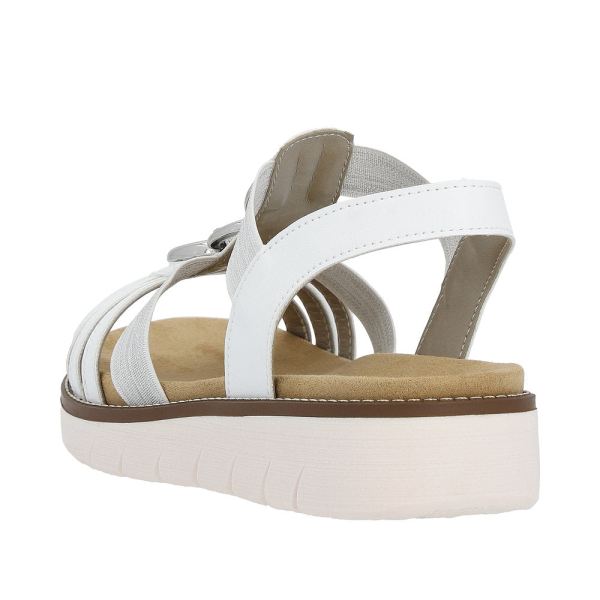 Remonte Women's sandals | Style D2073 Casual Sandal - White Combination | Free Delivery