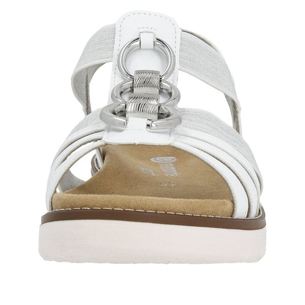 Remonte Women's sandals | Style D2073 Casual Sandal - White Combination | Free Delivery
