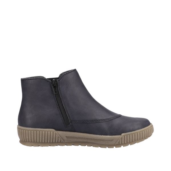 Rieker Synthetic Material Women's short boots| N0751 Ankle Boots - Blue | Free Delivery