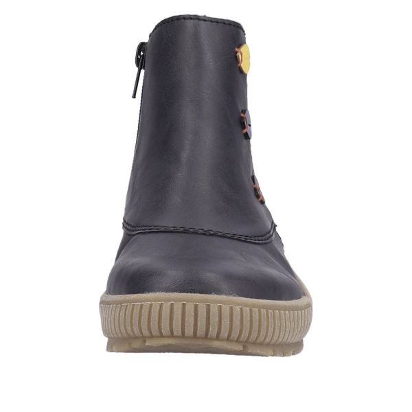 Rieker Synthetic Material Women's short boots| N0751 Ankle Boots - Blue | Free Delivery