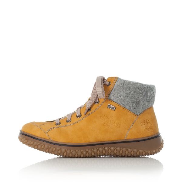 Rieker Synthetic Material Women's short boots| Z4243-01 Ankle Boots - Yellow Combination | Free Delivery