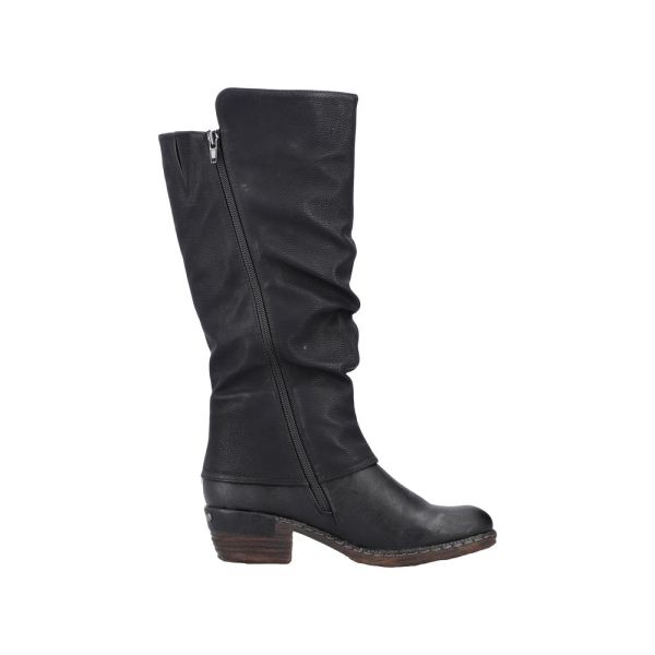 Rieker Synthetic Material Women's' Tall Boots| 93655 Tall Boots - Black | Free Delivery