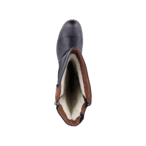 Rieker Synthetic Material Women's' Tall Boots| 93655 Tall Boots - Black | Free Delivery