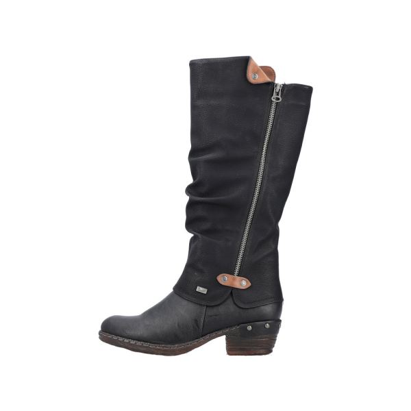 Rieker Synthetic Material Women's' Tall Boots| 93655 Tall Boots - Black | Free Delivery