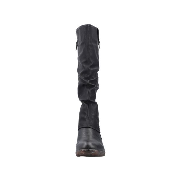Rieker Synthetic Material Women's' Tall Boots| 93655 Tall Boots - Black | Free Delivery
