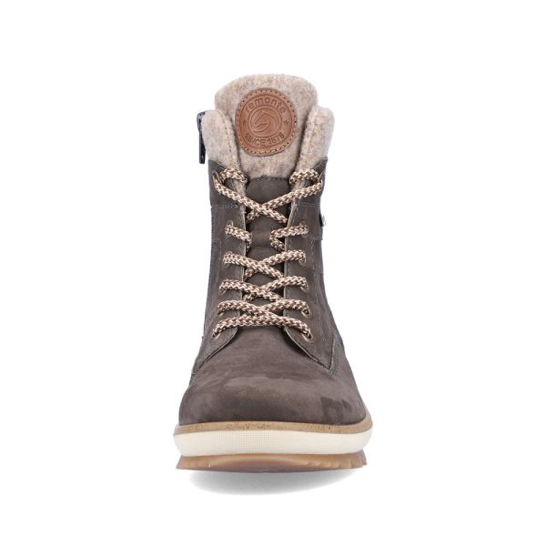 Remonte Suede leather Women's Short Boots| R8477 Ankle Boots - Grey Combination | Free Delivery