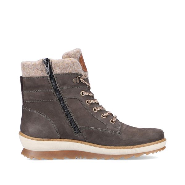 Remonte Suede leather Women's Short Boots| R8477 Ankle Boots - Grey Combination | Free Delivery
