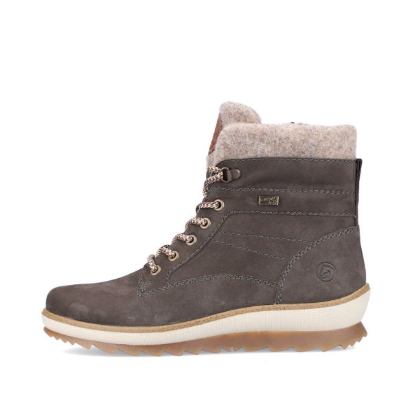 Remonte Suede leather Women's Short Boots| R8477 Ankle Boots - Grey Combination | Free Delivery