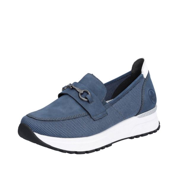 Rieker Women's shoes | Style N7455 Dress Slip-on - Blue | Free Delivery