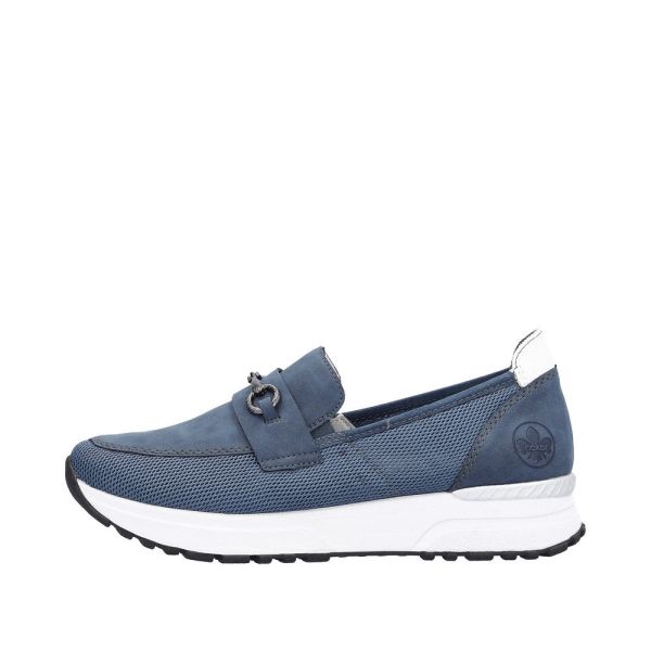 Rieker Women's shoes | Style N7455 Dress Slip-on - Blue | Free Delivery