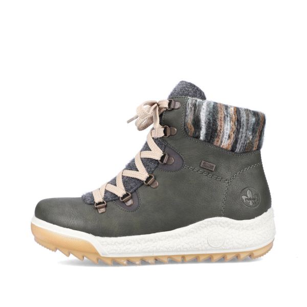 Rieker Synthetic leather Women's Short Boots| Y4710 Ankle Boots - Green | Free Delivery