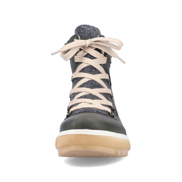 Rieker Synthetic leather Women's Short Boots| Y4710 Ankle Boots - Green | Free Delivery