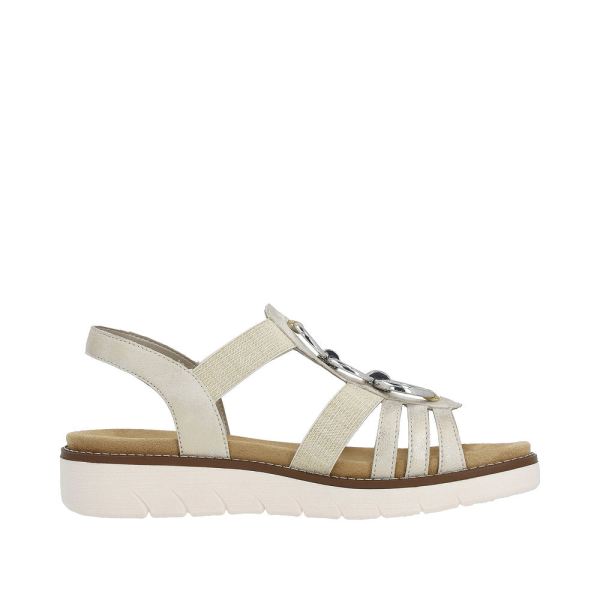 Remonte Women's sandals | Style D2073 Casual Sandal - Beige Combination | Free Delivery