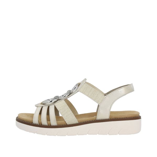 Remonte Women's sandals | Style D2073 Casual Sandal - Beige Combination | Free Delivery