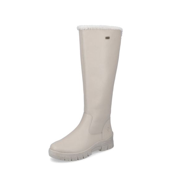 Remonte Leather Women's Tall Boots| D0E73 Tall Boots - Beige | Free Delivery