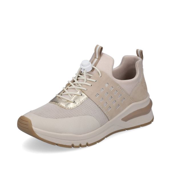 Rieker Women's shoes | Style M6651 Athletic Slip-on - Beige Combination | Free Delivery