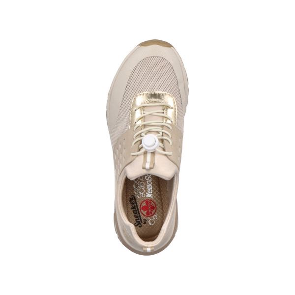 Rieker Women's shoes | Style M6651 Athletic Slip-on - Beige Combination | Free Delivery