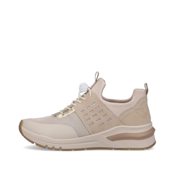 Rieker Women's shoes | Style M6651 Athletic Slip-on - Beige Combination | Free Delivery
